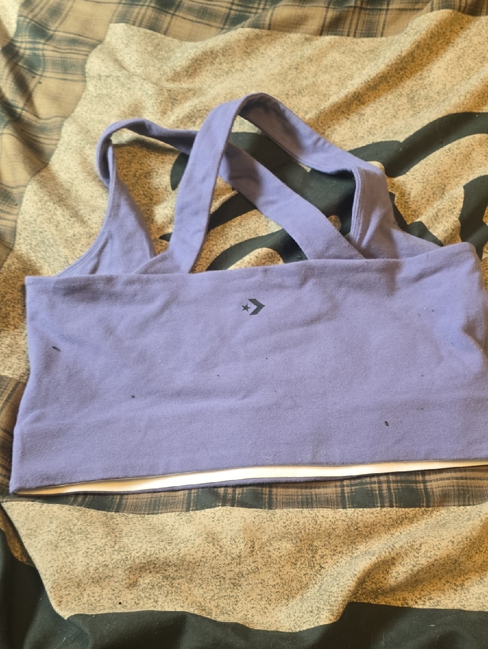 Converse Lavender Double-Strap Sports Bralette Never Worn Medium